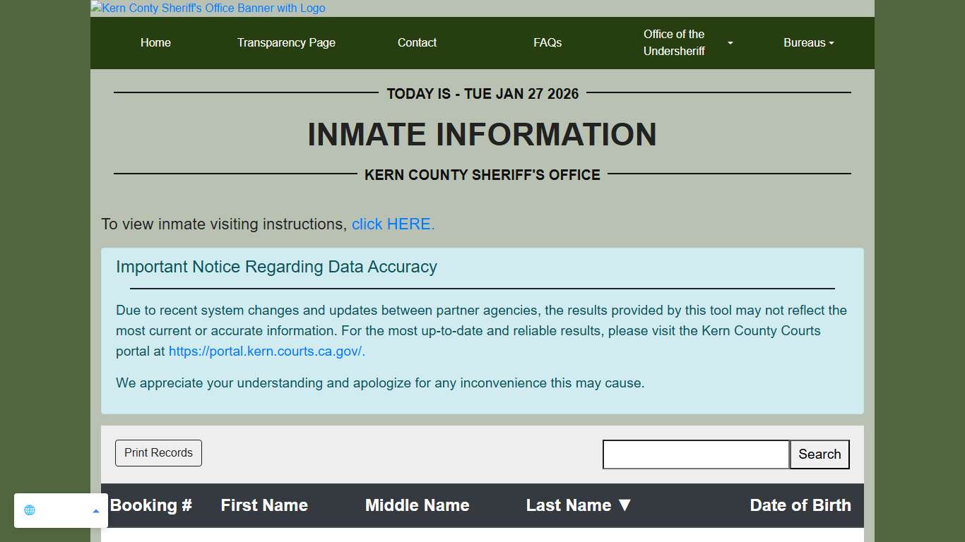 Inmate Information KCSO